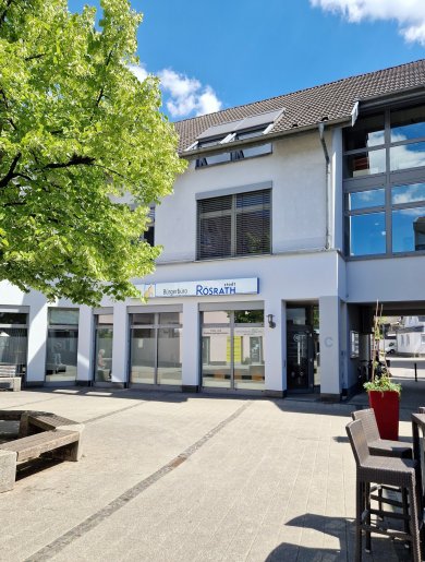 Außenansicht des Bürgerbüros der Stadt Rösrath