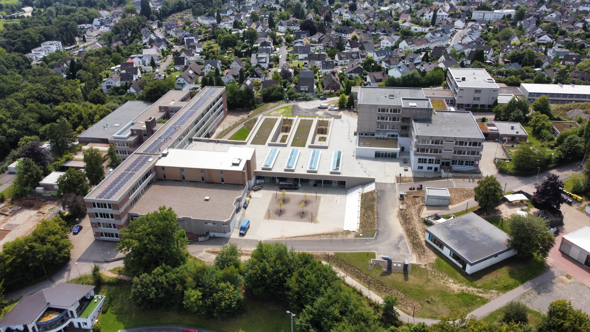 Luftbild Schulzentrum Das Bild zeigt eine Luftbildaufnahme des Schulzentrums Freiherr-vom-Stein.