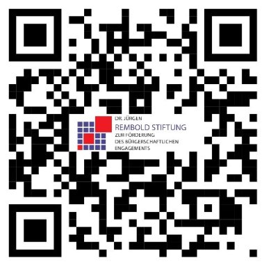 Der QR-Code ist eine Weiterleitung zum Wettbewerb für engagierte Mädchen.