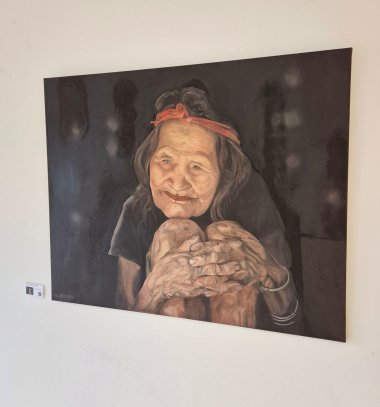 Rösrather Künstler - Platz 1 beim Publikumspreis Das Bild zeigt ein Gemälde von Nadine Jork, das 2025 den ersten Platz beim Publikumspreis belegte.